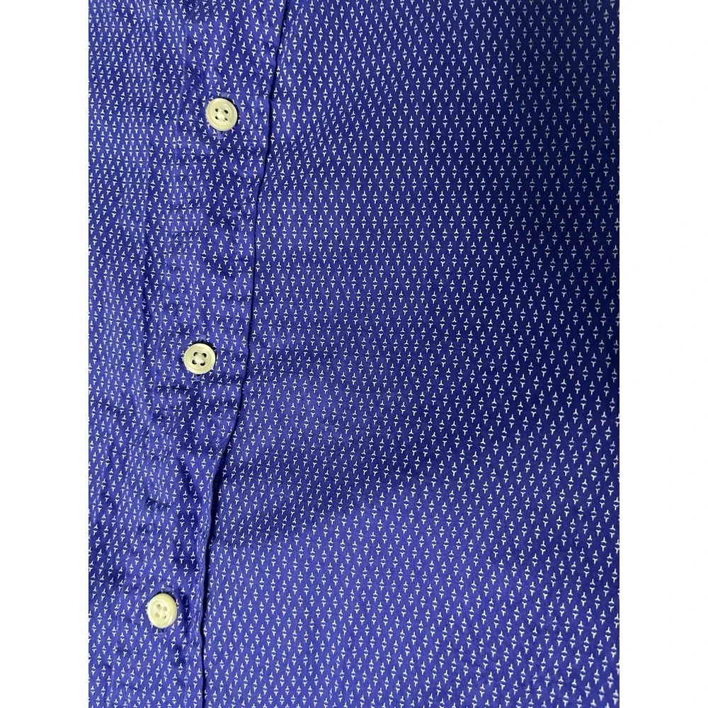 Polo Ralph Lauren Geo Print Oxford Dress Shirt Men's Large Long Sleeve Button Up